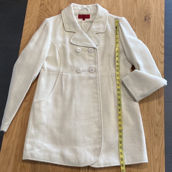Coffee Shop Cream Colored Pea Coat - Picture 8 of 10